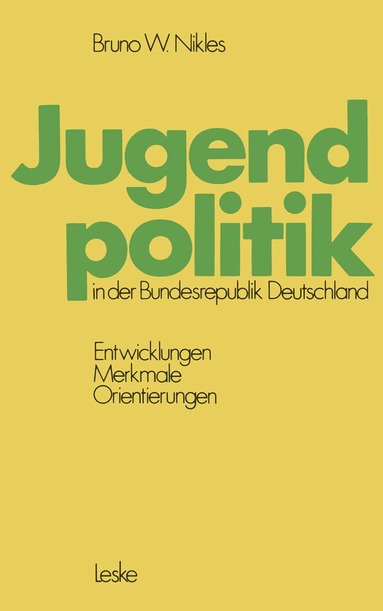 bokomslag Jugendpolitik in der Bundesrepublik Deutschland