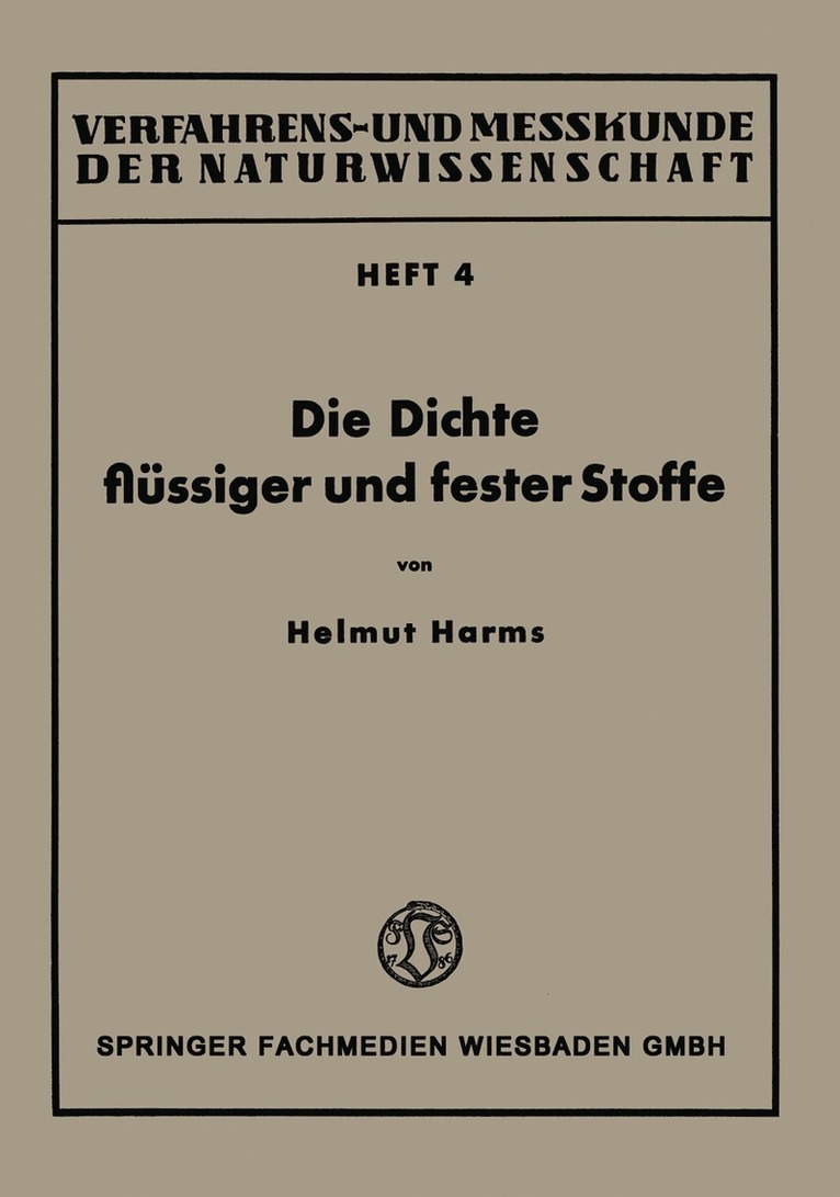 Die Dichte flüssiger und fester Stoffe