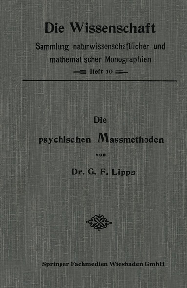 bokomslag Die Psychischen Massmethoden