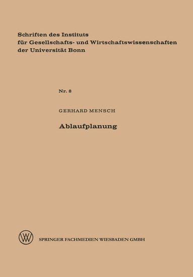 Gerhard Mensch - Ablaufplanung, Häftad