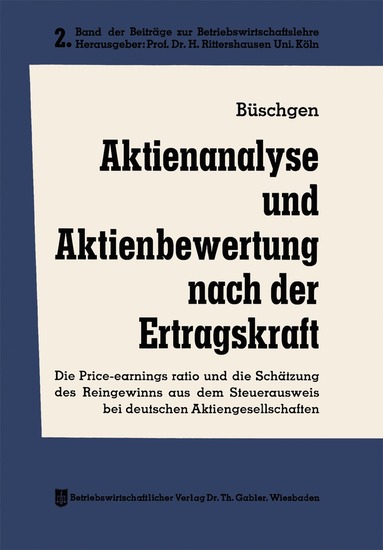 bokomslag Aktienanalyse und Aktienbewertung nach der Ertragskraft