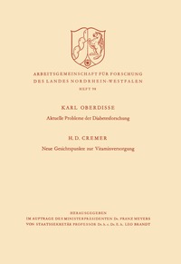 bokomslag Aktuelle Probleme der Diabetesforschung. Neue Gesichtspunkte zur Vitaminversorgung