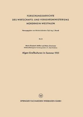 bokomslag Algen-Großkulturen im Sommer 1951