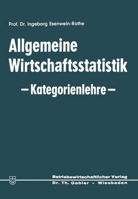 Allgemeine Wirtschaftsstatistik  Kategorienlehre  1