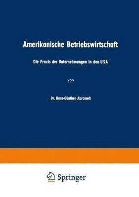 bokomslag Amerikanische Betriebswirtschaft