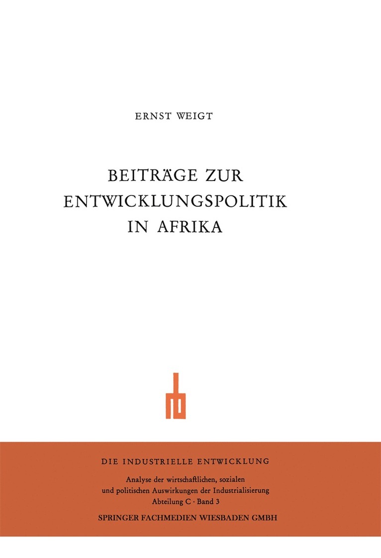 Beiträge zur Entwicklungspolitik in Afrika