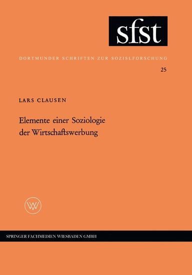 Lars Clausen - Elemente einer Soziologie der Wirtschaftswerbung, Häftad