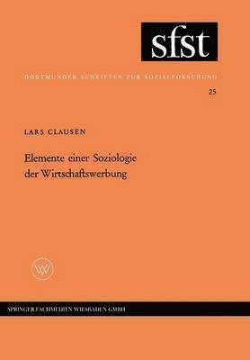 bokomslag Elemente einer Soziologie der Wirtschaftswerbung