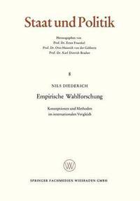 bokomslag Empirische Wahlforschung: Konzeptionen Und Methoden Im Internationalen Vergleich