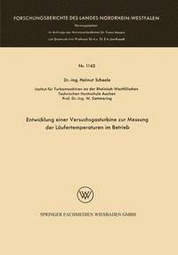 bokomslag Entwicklung einer Versuchsgasturbine zur Messung der Lufertemperaturen im Betrieb