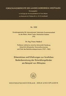 bokomslag Erkenntnisse und Erfahrungen zur forstlichen Bodenbenutzung der Entwicklungslander am Beispiel von AEthiopien