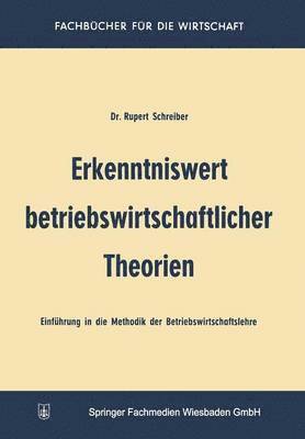 bokomslag Erkenntniswert betriebswirtschaftlicher Theorien