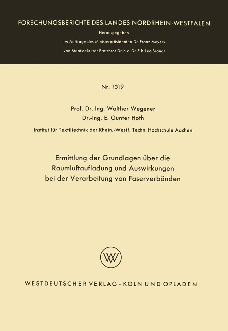 Ermittlung der Grundlagen ber die Raumluftaufladung und Auswirkungen bei der Verarbeitung von Faserverbnden 1