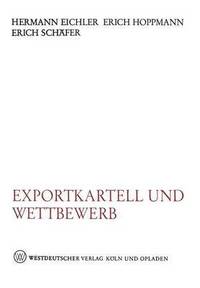 bokomslag Exportkartell und Wettbewerb