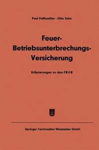 bokomslag Feuer-Betriebsunterbrechungs-Versicherung