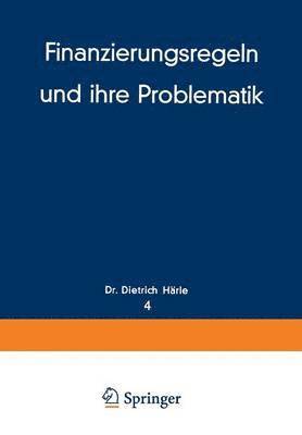 bokomslag Finanzierungsregeln und ihre Problematik