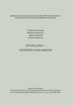 Vilho Niitemaa - Finnland -- Gestern Und Heute, Häftad