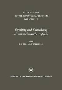 bokomslag Forschung und Entwicklung als unternehmerische Aufgabe