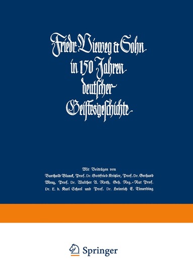 bokomslag Friedr. Vieweg & Sohn in 150 Jahren deutscher Geistesgeschichte