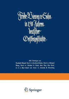 Friedr. Vieweg & Sohn in 150 Jahren deutscher Geistesgeschichte 1