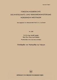 bokomslag Gasabgabe Von Werkstoffen Ins Vakuum