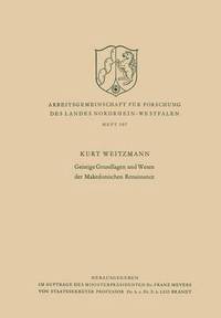 bokomslag Geistige Grundlagen Und Wesen Der Makedonischen Renaissance