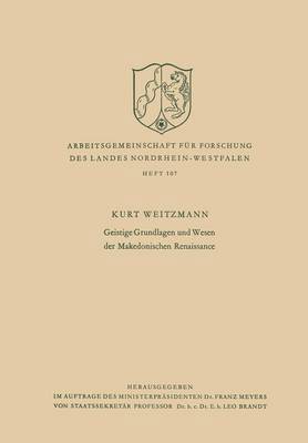 bokomslag Geistige Grundlagen und Wesen der Makedonischen Renaissance