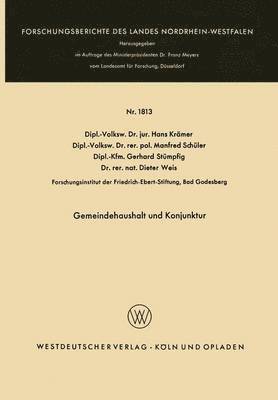 bokomslag Gemeindehaushalt Und Konjunktur
