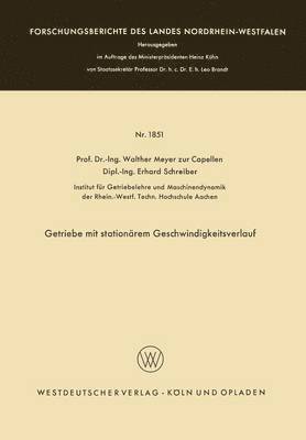 Getriebe Mit Stationärem Geschwindigkeitsverlauf