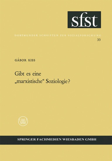 bokomslag Gibt es eine marxistische Soziologie?