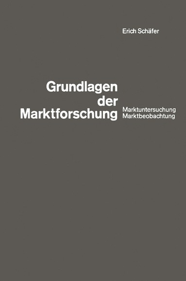 bokomslag Grundlagen der Marktforschung