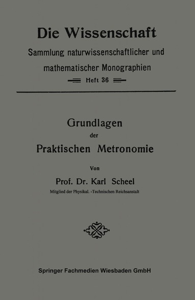 bokomslag Grundlagen der Praktischen Metronomie