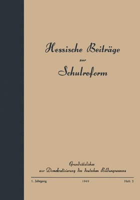 Grundstzliches zur Demokratisierung des deutschen Bildungswesens 1