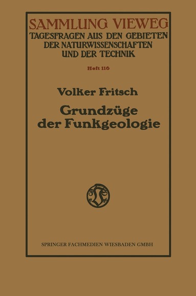 Volker Fritsch - Grundzüge der Funkgeologie, Häftad