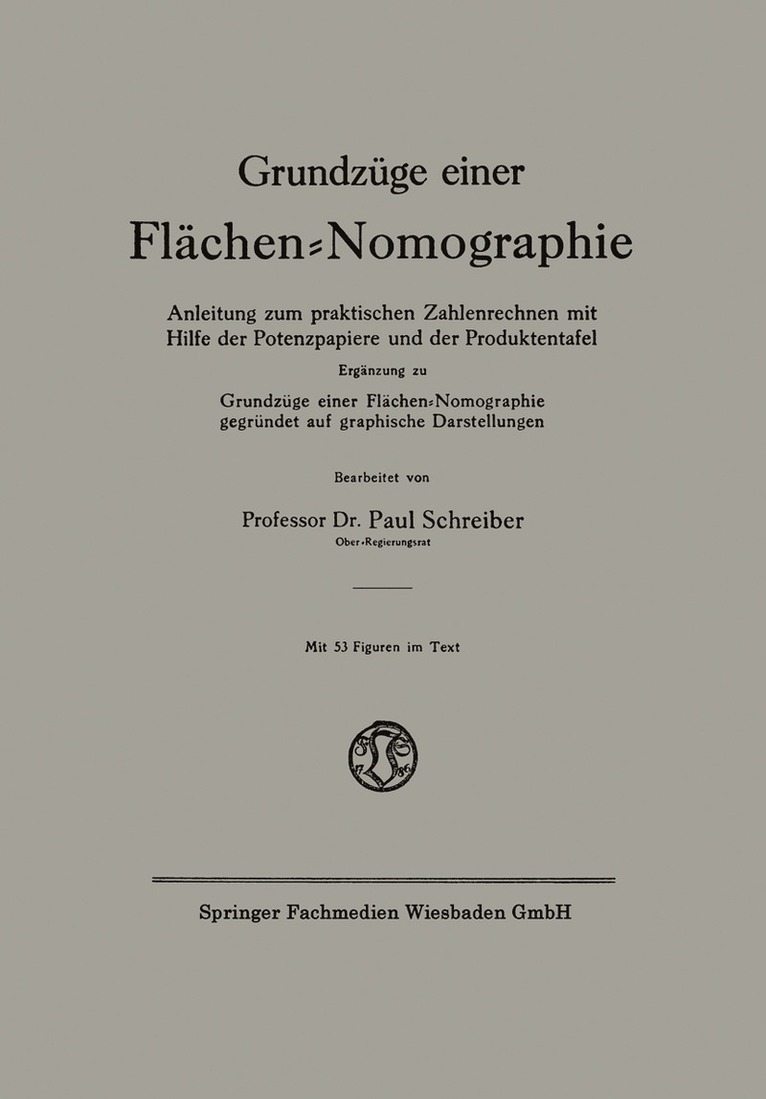 Grundzüge einer Flächen-Nomographie