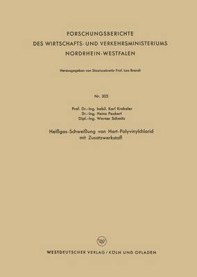 bokomslag Heißgas-Schweißung von Hart-Polyvinylchlorid mit Zusatzwerkstoff