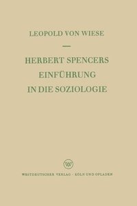 bokomslag Herbert Spencers Einführung in die Soziologie