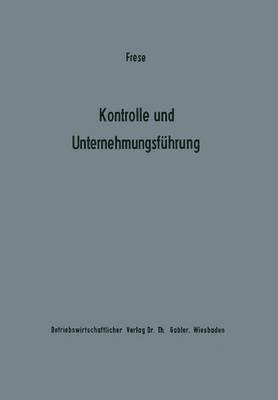 bokomslag Kontrolle und Unternehmungsfhrung