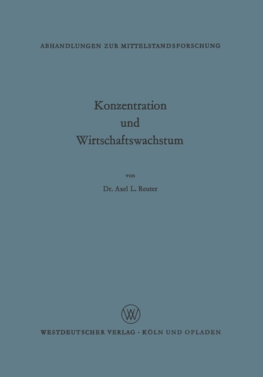 bokomslag Konzentration und Wirtschaftswachstum