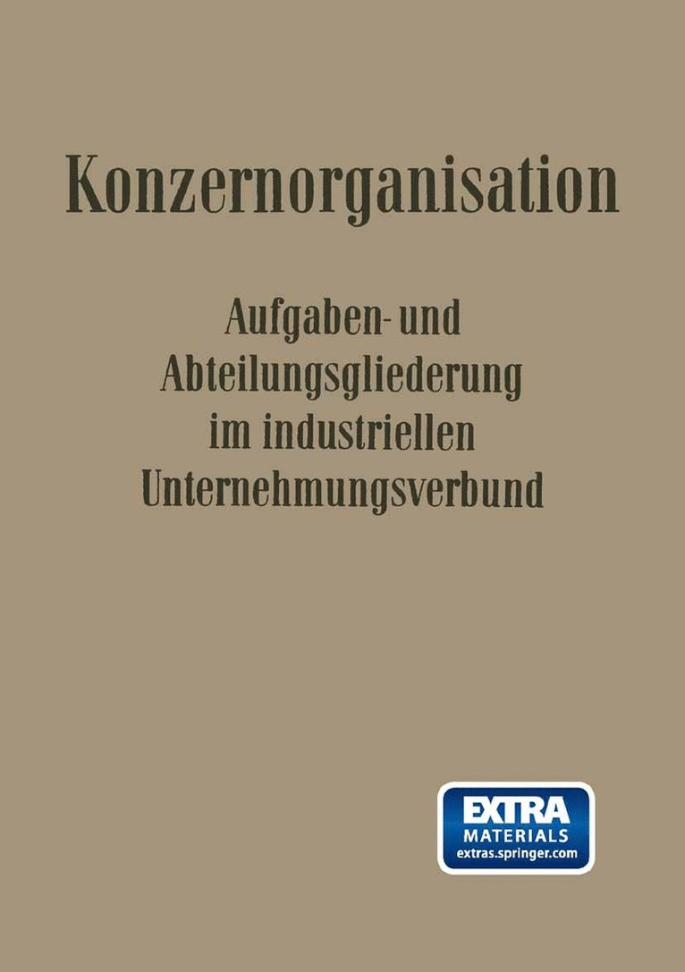 Konzern-Organisation 1