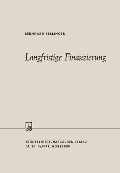 bokomslag Langfristige Finanzierung