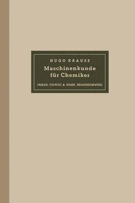 bokomslag Maschinenkunde für Chemiker