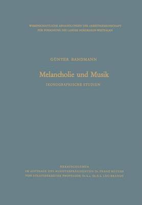 bokomslag Melancholie Und Musik: Ikonographische Studien