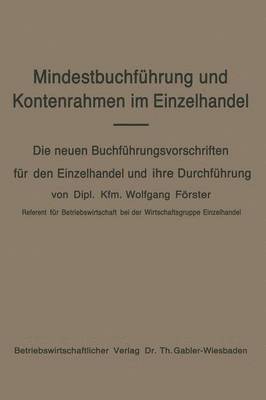 Mindestbuchführung und Kontenrahmen im Einzelhandel 1