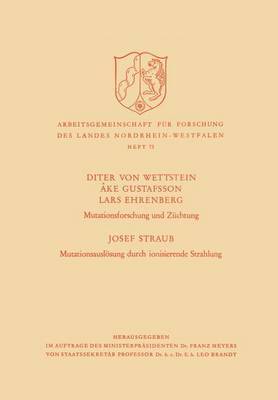 bokomslag Mutationsforschung und Züchtung / Mutationsauslösung durch ionisierende Strahlen