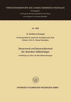 bokomslag Steuermoral und Steuerwiderstand der deutschen Selbstandigen