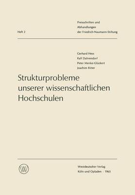 Strukturprobleme unserer wissenschaftlichen Hochschulen 1