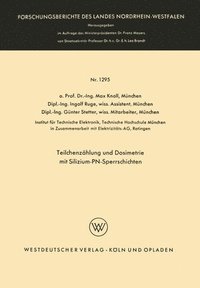 bokomslag Teilchenzählung und Dosimetrie mit Silizium-PN-Sperrschichten