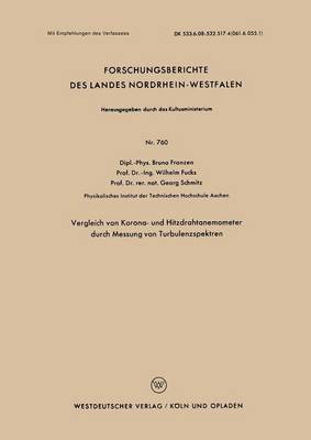 bokomslag Vergleich von Korona- und Hitzdrahtanemometer durch Messung von Turbulenzspektren