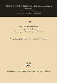 bokomslag Vergrauungsfaktoren in der Chemischreinigung